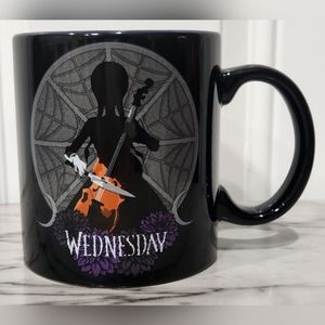 Wednesday Adams "I'm not weird" black and purple cello 20oz. mug NWOT